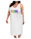 Proud American Rainbow Text Adult Tank Top Dress Night Shirt by TooLoud-Night Shirt-TooLoud-White-One-Size-Davson Sales