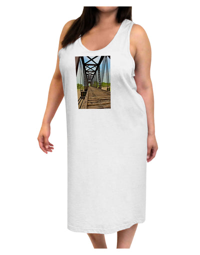 Colorado Landscape Bridge Adult Tank Top Dress Night Shirt-Night Shirt-TooLoud-White-One-Size-Adult-Davson Sales