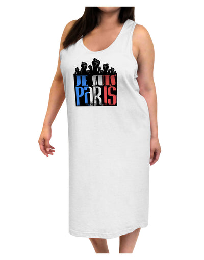 Je Suis Paris - Strong Adult Tank Top Dress Night Shirt by-Night Shirt-TooLoud-White-One-Size-Adult-Davson Sales