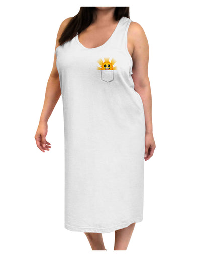 Sunshine In My Pocket Adult Tank Top Dress Night Shirt-Night Shirt-TooLoud-White-One-Size-Davson Sales