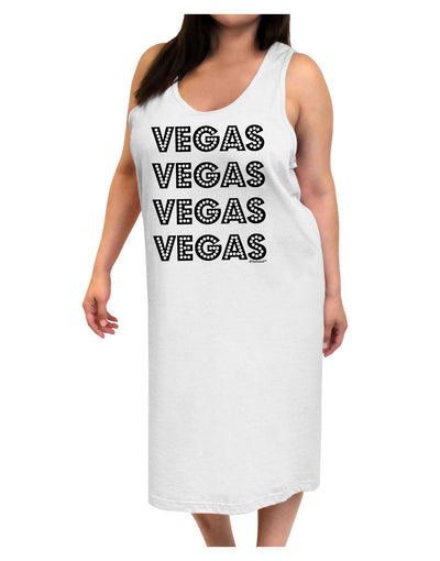 Vegas - Vegas Style Show Lights Adult Tank Top Dress Night Shirt by TooLoud-Night Shirt-TooLoud-White-One-Size-Davson Sales