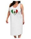 Mexican Flag Heart - Beveled Adult Tank Top Dress Night Shirt by TooLoud-Night Shirt-TooLoud-White-One-Size-Davson Sales