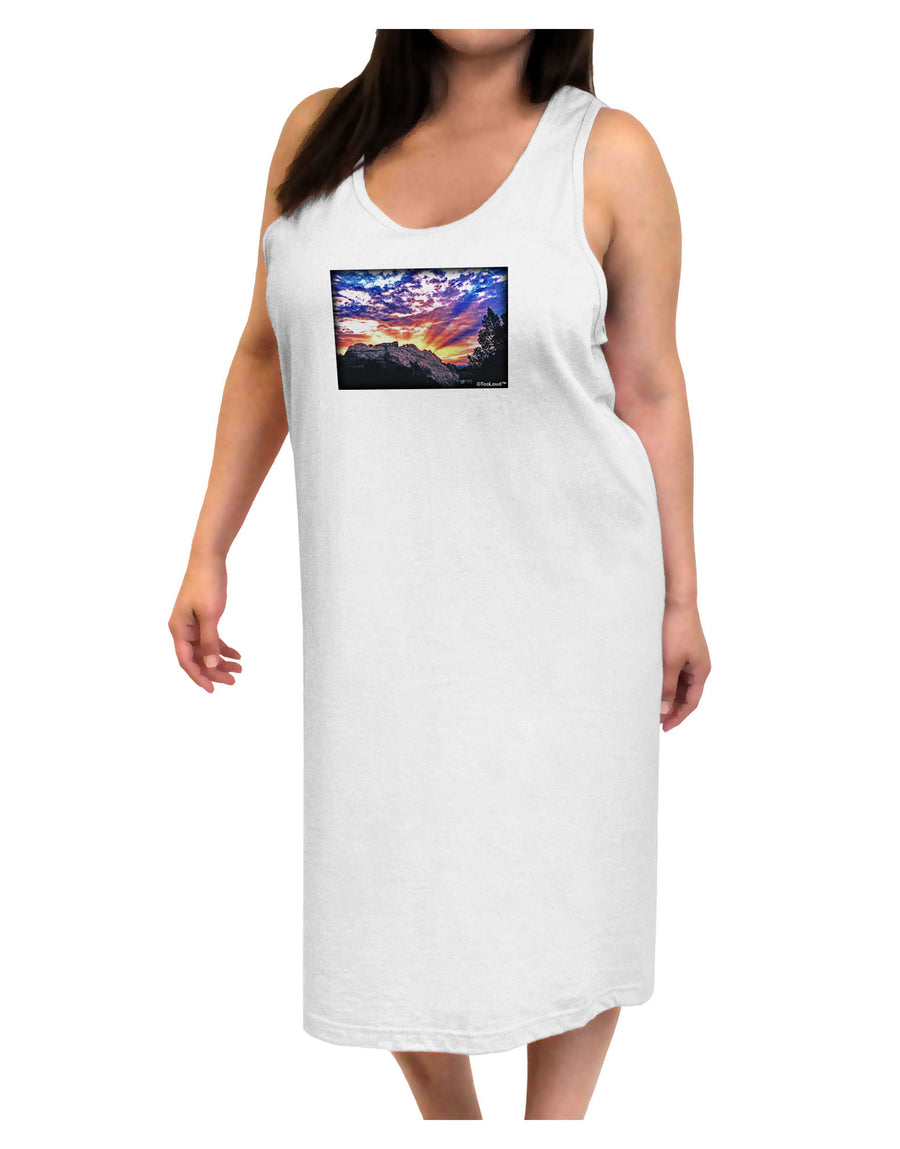 Colorado Rainbow Sunset Adult Tank Top Dress Night Shirt-Night Shirt-TooLoud-White-One-Size-Adult-Davson Sales