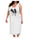 Palm Rows Silhouette Adult Tank Top Dress Night Shirt-Night Shirt-TooLoud-White-One-Size-Adult-Davson Sales