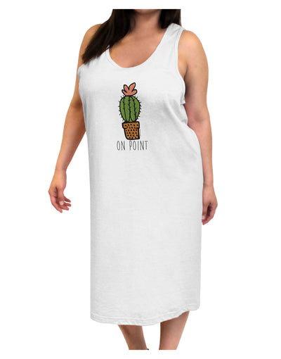 TooLoud On Point Cactus Adult Tank Top Dress Night Shirt-Night Shirt-TooLoud-White-One-Size-Adult-Davson Sales