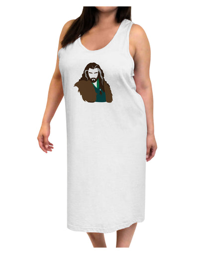 Dwarf King Adult Tank Top Dress Night Shirt-Night Shirt-TooLoud-White-One-Size-Adult-Davson Sales