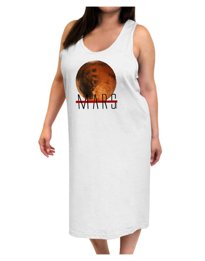 Planet Mars Text Adult Tank Top Dress Night Shirt-Night Shirt-TooLoud-White-One-Size-Adult-Davson Sales