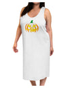 Happy Halloween Jack Yellow Adult Tank Top Dress Night Shirt-Night Shirt-TooLoud-White-One-Size-Adult-Davson Sales