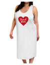 Proud Mom Heart Adult Tank Top Dress Night Shirt-Night Shirt-TooLoud-White-One-Size-Adult-Davson Sales