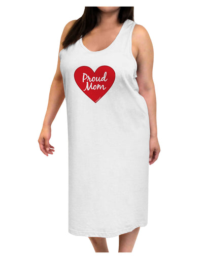 Proud Mom Heart Adult Tank Top Dress Night Shirt-Night Shirt-TooLoud-White-One-Size-Adult-Davson Sales