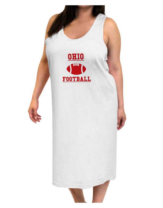 Ohio Football Adult Tank Top Dress Night Shirt by TooLoud-Night Shirt-TooLoud-White-One-Size-Davson Sales
