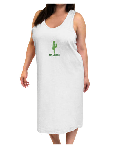 TooLoud Not a Hugger Adult Tank Top Dress Night Shirt-Night Shirt-TooLoud-White-One-Size-Adult-Davson Sales