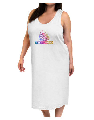 Free Your Mind Adult Tank Top Dress Night Shirt-Night Shirt-TooLoud-White-One-Size-Adult-Davson Sales