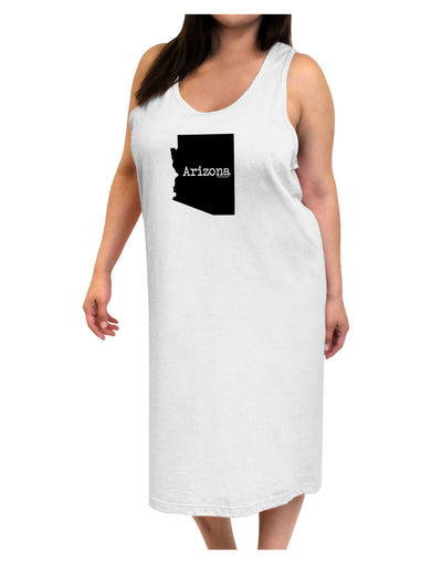 Arizona - United States Shape Adult Tank Top Dress Night Shirt by TooLoud-Night Shirt-TooLoud-White-One-Size-Davson Sales