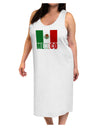Mexican Flag - Mexico Text Adult Tank Top Dress Night Shirt by TooLoud-Night Shirt-TooLoud-White-One-Size-Davson Sales