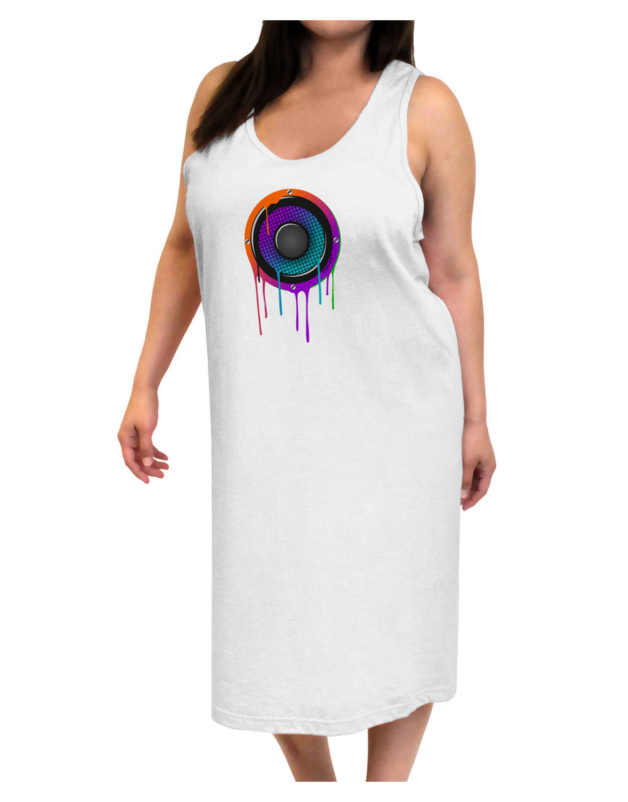 Paint Drips Speaker Adult Tank Top Dress Night Shirt-Night Shirt-TooLoud-White-One-Size-Davson Sales