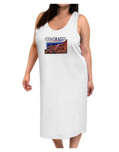 Colorado Mtn Sunset Cutout Adult Tank Top Dress Night Shirt-Night Shirt-TooLoud-White-One-Size-Adult-Davson Sales