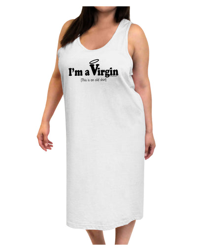 I'm a Virgin - Humor Adult Tank Top Dress Night Shirt by TooLoud-Night Shirt-TooLoud-White-One-Size-Davson Sales