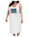 Colorado Snowy Mountains Text Adult Tank Top Dress Night Shirt-Night Shirt-TooLoud-White-One-Size-Adult-Davson Sales