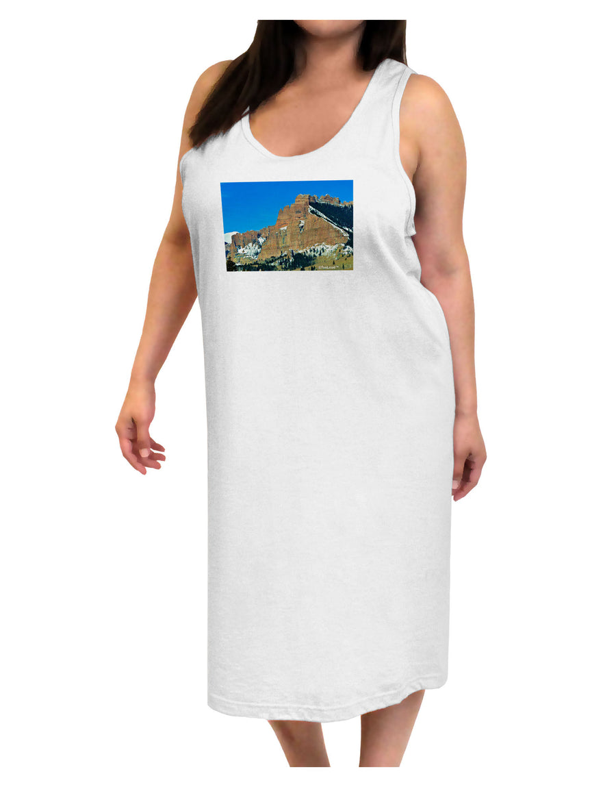 Colorado Snowy Mountains Adult Tank Top Dress Night Shirt-Night Shirt-TooLoud-White-One-Size-Adult-Davson Sales