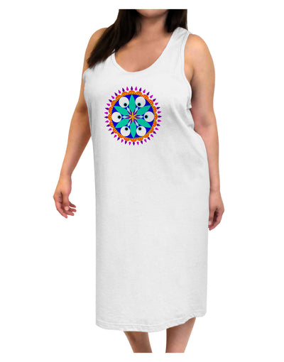 Evil Eye Protection Mandala Adult Tank Top Dress Night Shirt by-Night Shirt-TooLoud-White-One-Size-Adult-Davson Sales