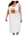 Cat-O-Lantern With Text Adult Tank Top Dress Night Shirt-Night Shirt-TooLoud-White-One-Size-Adult-Davson Sales