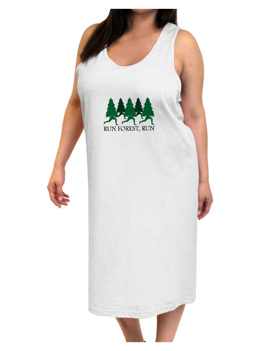 Run Forest Run Funny Adult Tank Top Dress Night Shirt by TooLoud-Night Shirt-TooLoud-White-One-Size-Davson Sales