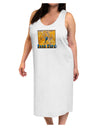 Blue Bird In Yellow Text Adult Tank Top Dress Night Shirt-Night Shirt-TooLoud-White-One-Size-Davson Sales