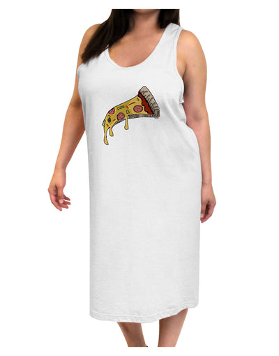 TooLoud Pizza Slice Adult Tank Top Dress Night Shirt-Night Shirt-TooLoud-White-One-Size-Adult-Davson Sales