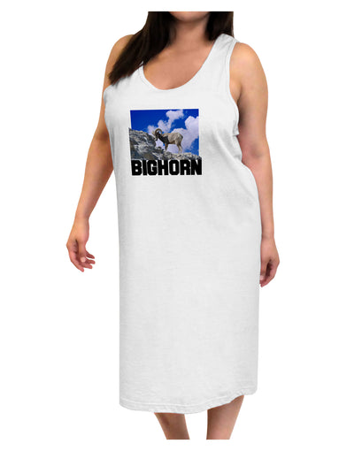 Bighorn Ram Text Adult Tank Top Dress Night Shirt-Night Shirt-TooLoud-White-One-Size-Adult-Davson Sales