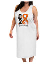 Hope for a Cure - Orange Ribbon Leukemia - Flowers Adult Tank Top Dress Night Shirt-Night Shirt-TooLoud-White-One-Size-Adult-Davson Sales