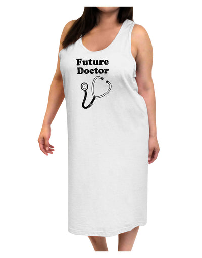 Future Doctor Distressed Adult Tank Top Dress Night Shirt-Night Shirt-TooLoud-White-One-Size-Adult-Davson Sales