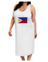 TooLoud Distressed Philippines Flag Adult Tank Top Dress Night Shirt-Night Shirt-TooLoud-White-One-Size-Adult-Davson Sales