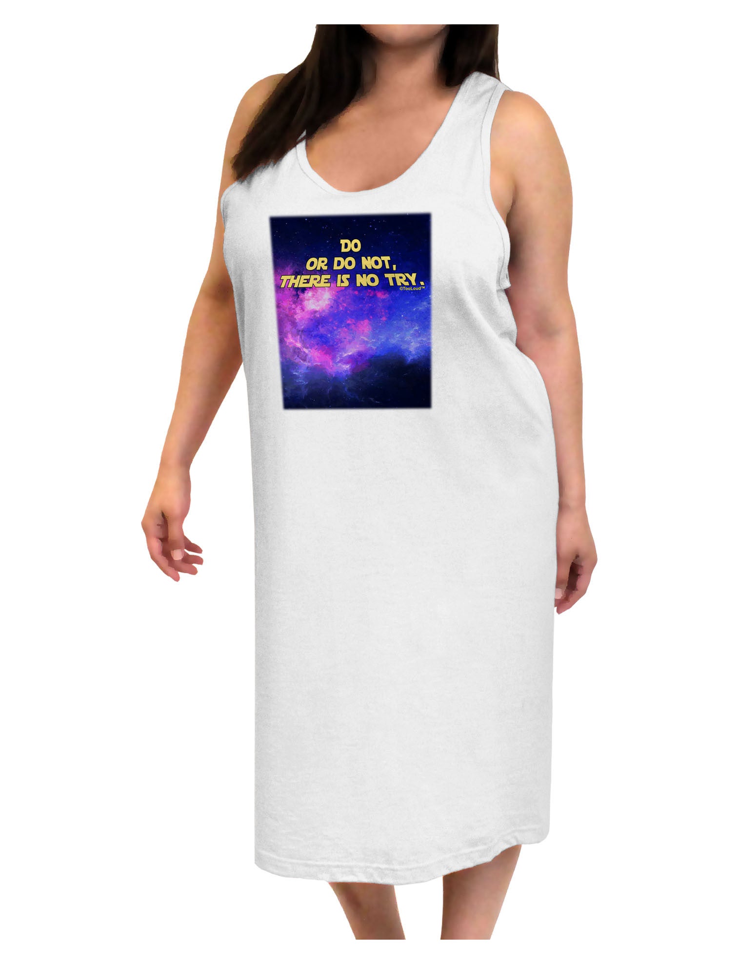 Do or Do Not Adult Tank Top Dress Night Shirt-Night Shirt-TooLoud-White-One-Size-Adult-Davson Sales