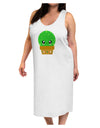 Cute Cactus Design Adult Tank Top Dress Night Shirt by TooLoud-Night Shirt-TooLoud-White-One-Size-Davson Sales