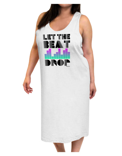 Let the Beat Drop Design Adult Tank Top Dress Night Shirt by TooLoud-Night Shirt-TooLoud-White-One-Size-Davson Sales