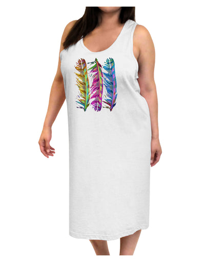 Magic Feathers Adult Tank Top Dress Night Shirt-Night Shirt-TooLoud-White-One-Size-Adult-Davson Sales