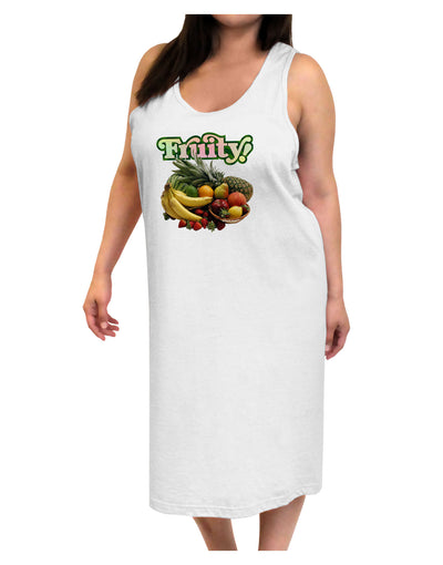 Fruity Fruit Basket Adult Tank Top Dress Night Shirt-Night Shirt-TooLoud-White-One-Size-Davson Sales