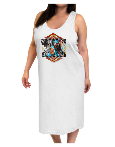 Native American Dancer 2 Adult Tank Top Dress Night Shirt-Night Shirt-TooLoud-White-One-Size-Adult-Davson Sales