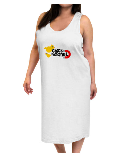 Cute Chick Magnet Design Adult Tank Top Dress Night Shirt-Night Shirt-TooLoud-White-One-Size-Adult-Davson Sales