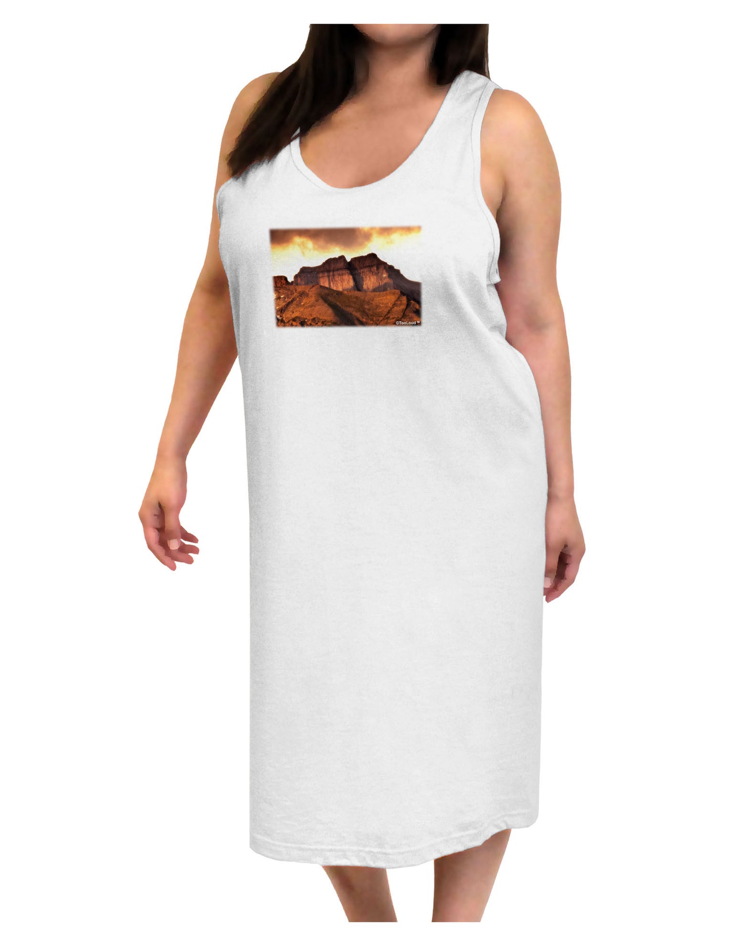 San Juan Mountain Range Adult Tank Top Dress Night Shirt-Night Shirt-TooLoud-White-One-Size-Adult-Davson Sales