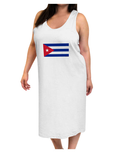 Cuba Flag Cubana Adult Tank Top Dress Night Shirt by TooLoud-Night Shirt-TooLoud-White-One-Size-Davson Sales