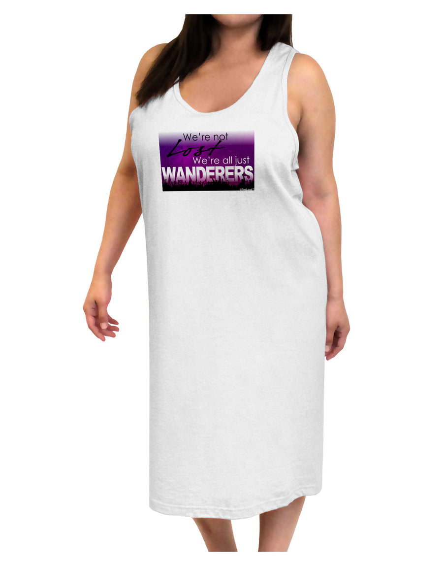 TooLoud We're All Just Wanderers Adult Tank Top Dress Night Shirt-Night Shirt-TooLoud-White-One-Size-Davson Sales