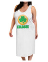 Shamrock Button - Irish Adult Tank Top Dress Night Shirt by TooLoud-Night Shirt-TooLoud-White-One-Size-Davson Sales