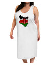 Kenya Flag Silhouette Adult Tank Top Dress Night Shirt-Night Shirt-TooLoud-White-One-Size-Adult-Davson Sales