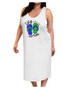 Life is Better in Flip Flops - Blue and Green Adult Tank Top Dress Night Shirt-Night Shirt-TooLoud-White-One-Size-Adult-Davson Sales