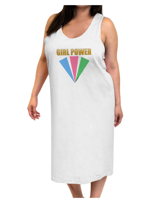 Girl Power Stripes Adult Tank Top Dress Night Shirt by TooLoud-Night Shirt-TooLoud-White-One-Size-Davson Sales