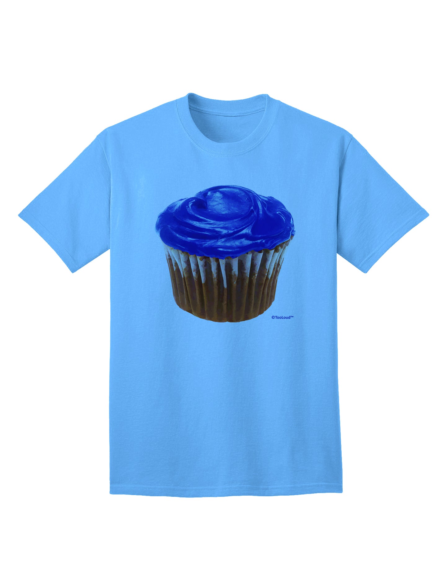 Stunning Oversized Azure Cupcake Tee for Adults by TooLoud-Mens T-shirts-TooLoud-Aquatic-Blue-Small-Davson Sales