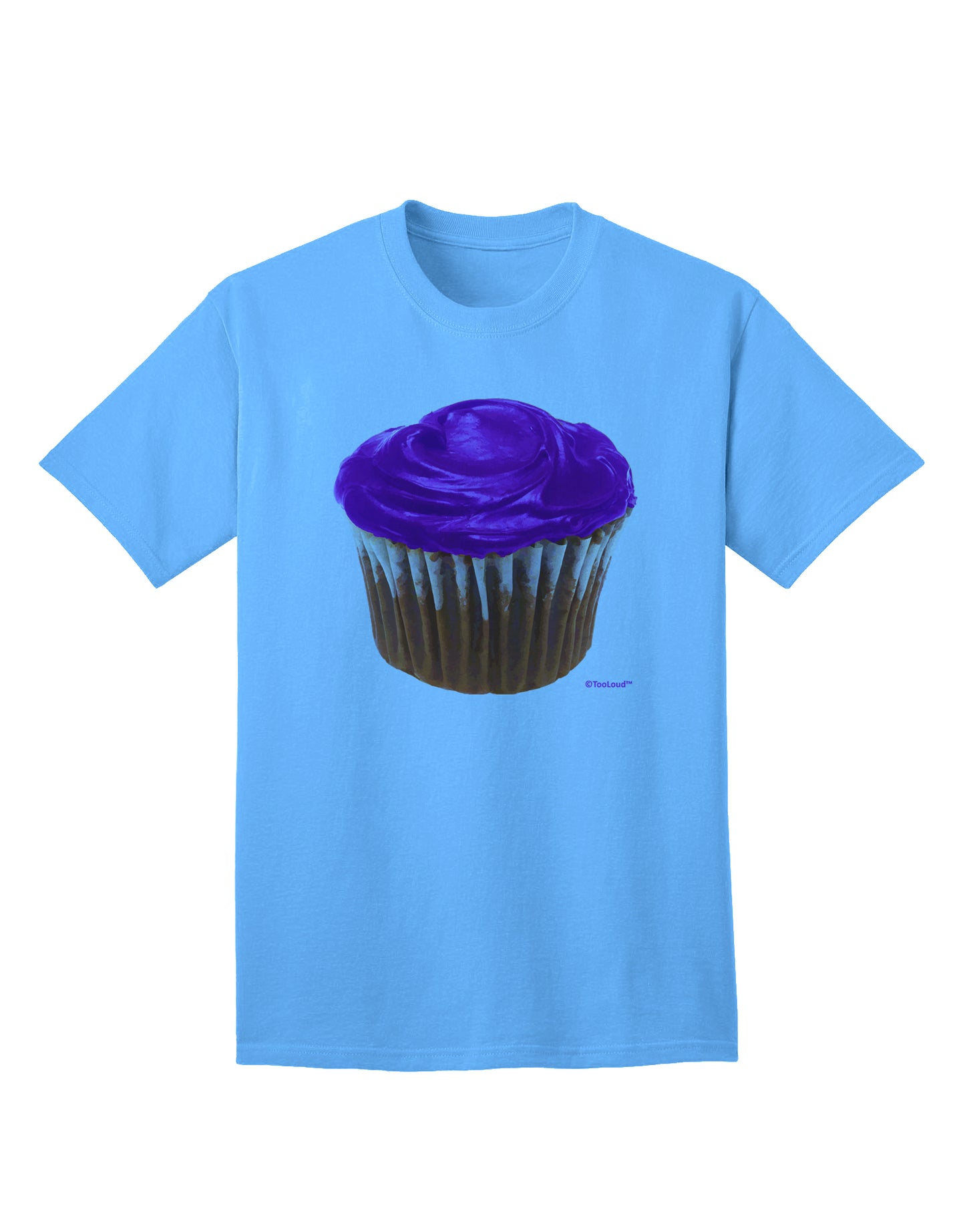 Stunning Oversized Lavender Cupcake Tee for Adults by TooLoud-Mens T-shirts-TooLoud-Aquatic-Blue-Small-Davson Sales