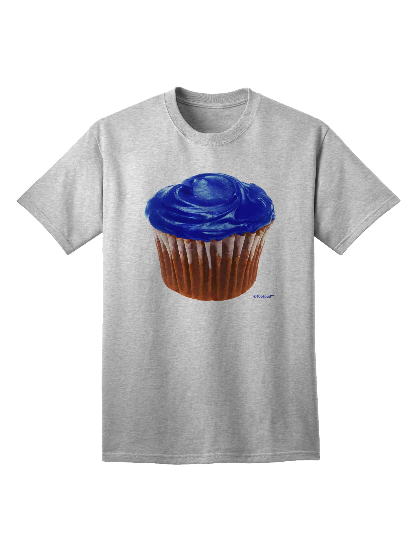 Stunning Oversized Azure Cupcake Tee for Adults by TooLoud-Mens T-shirts-TooLoud-AshGray-Small-Davson Sales